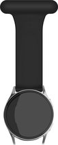Strap-it Smartwatch bandje 22mm - Siliconen verpleegkundige band - geschikt voor Samsung Galaxy Watch 1 46mm / Watch 3 45mm / Gear S3 Classic & Frontier - Polar Vantage M / M2 / V3 / Grit X / Grit X Pro - OnePlus Watch - zwart