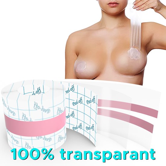 Levanda transparante boob tape 5 meter– invisible boobtape inc nipple  covers-... | bol.com