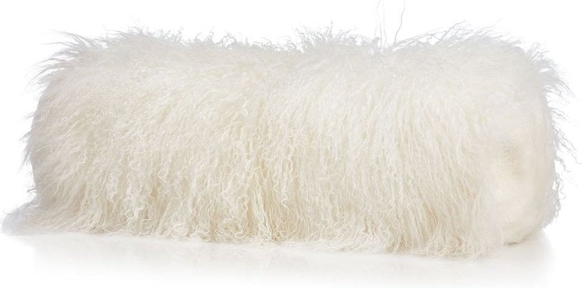 Sheepskin House Curly Bolster Kussen - D20x52 cm Ivory