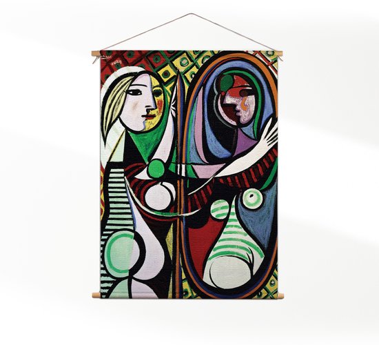 Affiche textile Picasso Fille devant un miroir 1932 L (85 X 60 CM) -  Tapisserie -... | bol