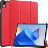 Case2go - Tablet hoes geschikt voor Huawei MatePad 11 (2023) - Tri-Fold Book Case - Auto Wake/Sleep functie - Rood