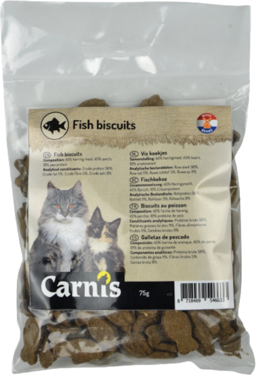 Vis Koekjes 75 g - Kattensnack