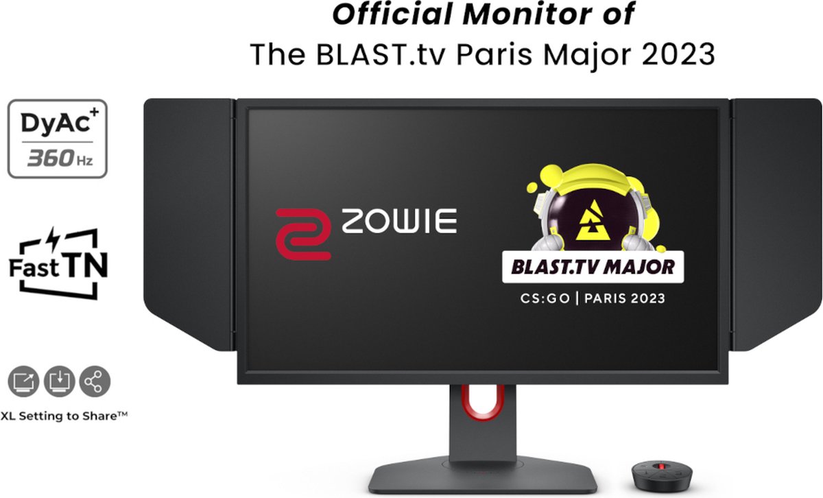 BenQ - Gaming Monitor Zowie XL2566K - 360Hz - HDMI - TN Beeldscherm - Full HD 1080p - 24 inch