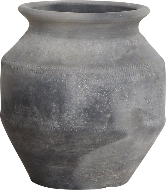 Raw Materials - Vase en céramique Bhiwani - Gris cendré