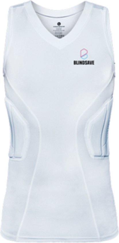 Blindsave Padded Compressie Shirt - Wit - Maat XL