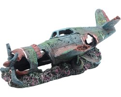 Aquarium decoratie - Gevechtsvliegtuigen - Realistische hars ornamenten voor vistank landschapsarchitectuur - Duurzaam en stabiel - Ideaal voor zoet- en zoutwateraquaria 23 x 10 x 8 cm