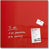 Sigel glasmagneetbord - Artverum - 48x48cm - rood - SI-GL114