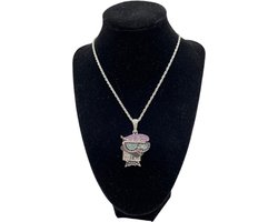 Dexters Laboratorium, Dexter’s Laboratory, Ketting, Hanger, Chain, Dee Dee, Zilverkleurig