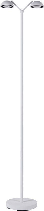 EDISHINE Staande lamp voor woonkamer, dimbare LED staande lamp, 3000K warm wit, moderne vloerlamp met voetschakelaar, 146cm gouden lichtzuil voor woonkamer, slaapkamer en kantoor