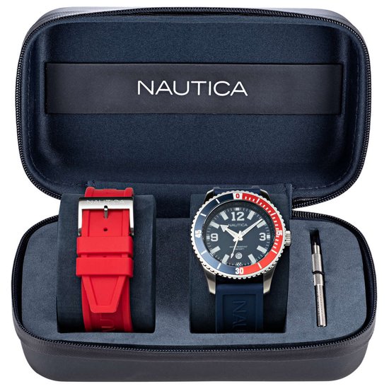 Nautica Pacific Beach NAPPBS164 geschenkset met extra horlogeband | bol