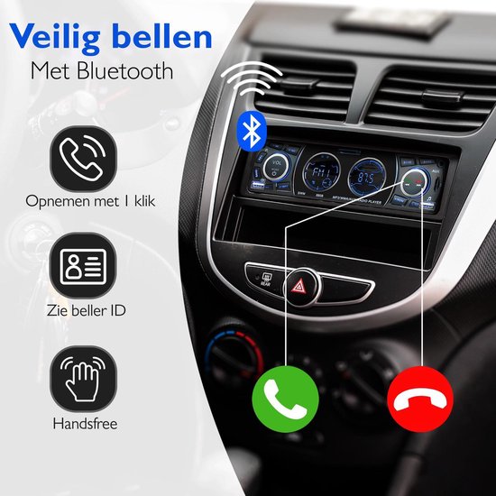 Autorisatie Onvermijdelijk Geruïneerd Dieux® - Autoradio met Bluetooth en USB Charging - Handsfree Bellen –  Met... | bol.com