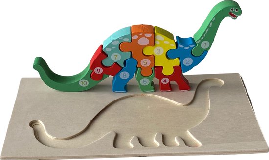 Eramic - Houten Puzzel Dinosauriër - Gratis Verzending - 3D Kinder Puzzel - bol.com
