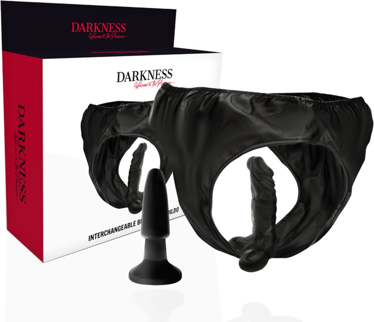 Goedkoopste DARKNESS SENSATIONS | Darkness Interchangeable Butt Plug And Dildo