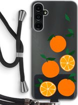 Case Company® - Hoesje met koord geschikt voor Samsung Galaxy A14 hoesje met Koord - Will you be my clementine - Telefoonhoesje met Zwart Koord - Bescherming aan alle Kanten en Over de Schermrand