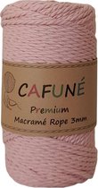 Cafuné Macrame Touw - Premium -Zalm Roze- 3mm - 60 meter - Plantenhanger-Wandkleed-Sleutelhanger-Katoen - koord - Macrame Pakket