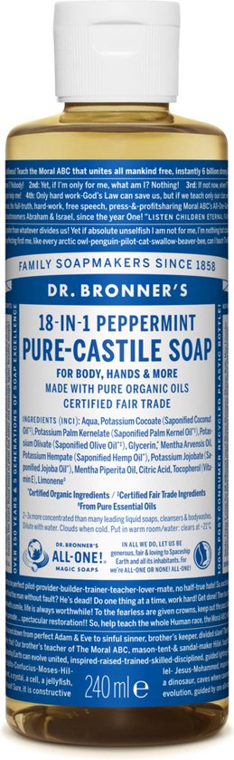 Dr. Bronner's Liquid soap peppermint (240ml)