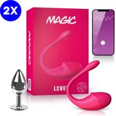 Magic™ - Vibrerend Tril Ei met App - Vibrator met Afstandsbediening - Sex toys en Vibrators voor Koppels en Vrouwen - 3.0 Clitoris Stimulator - GEEN ABONNEMENT-Roze