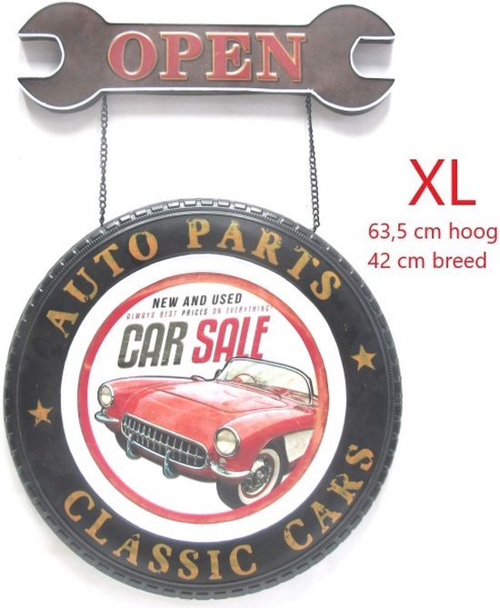 Special Wandbord Reclame Sign - Auto Parts Classic Cars Car Sale Open