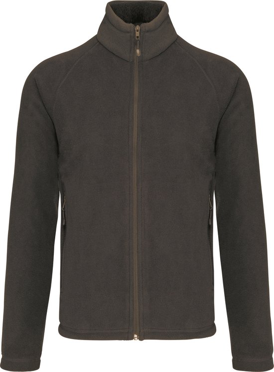 Kariban Microfleece met rits en raglanmouwen heren K917 - Dark Grey - M