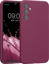 kwmobile telefoonhoesje geschikt voor Samsung Galaxy A34 5G - TPU backcover met siliconen coating - Smartphone case in bordeaux-violet
