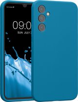 kwmobile telefoonhoesje geschikt voor Samsung Galaxy A34 5G - TPU backcover met siliconen coating - Smartphone case in Caribisch blauw