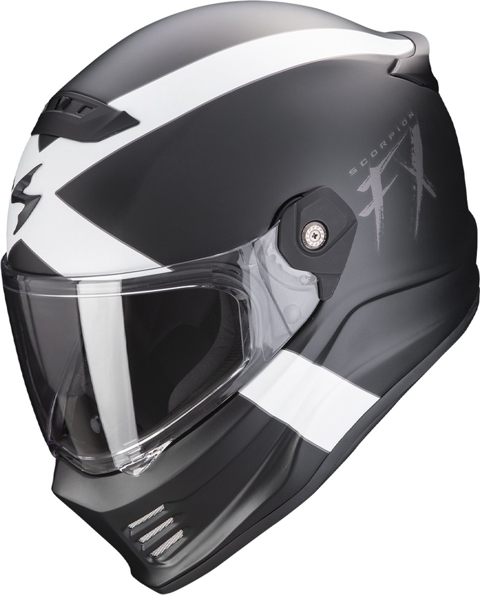 Scorpion Covert Fx Gallus Matt Black-White M - Maat M - Helm