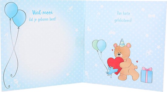 Depesche - Cijferkaart met muziek, vierkant met de tekst "1 - Je eerste