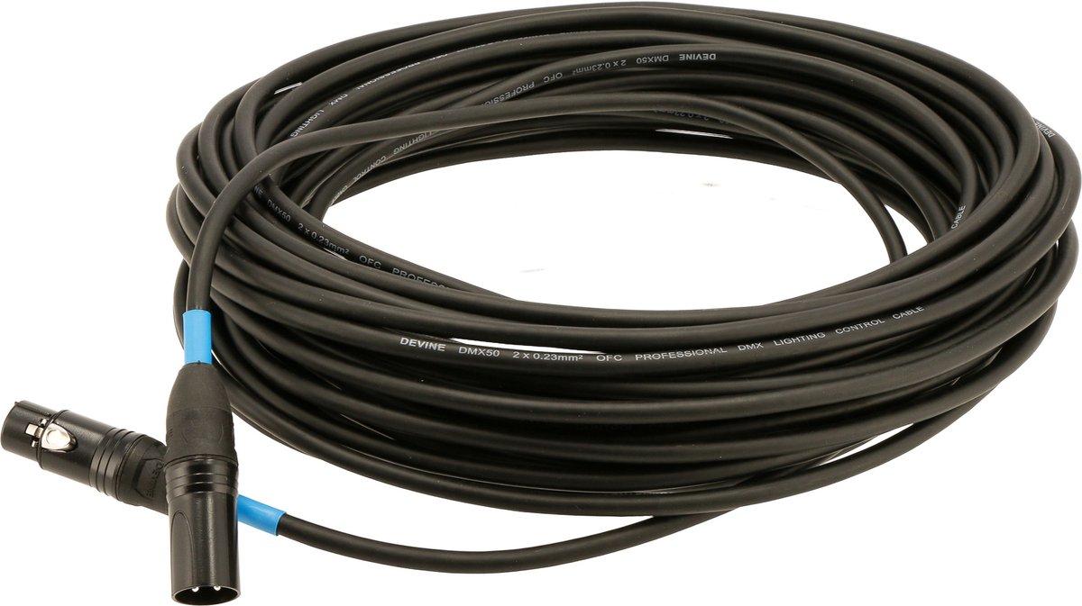 Devine DMX50/20 DMX-kabel 3-pins XLR 20 meter