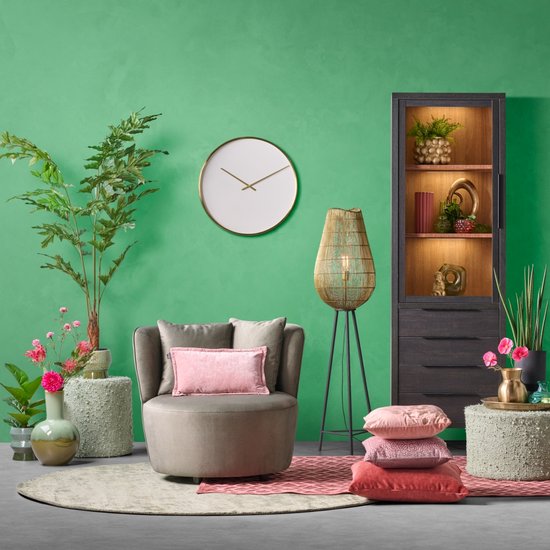 Woonexpress Poef Fano Katoen Groen 40 x 46 x 40 cm (BxHxD)