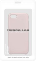 Telefoonglaasje Hoesje Geschikt voor iPhone SE (2020) - Siliconen - Roze Sand - Beschermhoes - Case - Cover