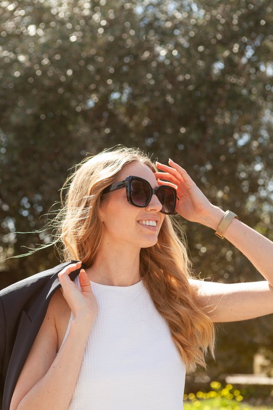 Sun Fun Oversized Retro Zonnebril - Premium Zonnebril - Dames - Trendy & Cool - Festival Zonnebril - UV400