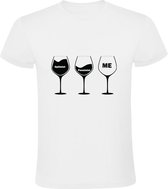 Glas wijn Heren T-shirt | alcohol | alcoholist | drank | wijnen | wine | grappig