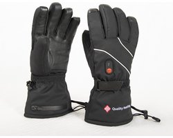Verwarmde leren handschoenen 3 warmtestanden XL