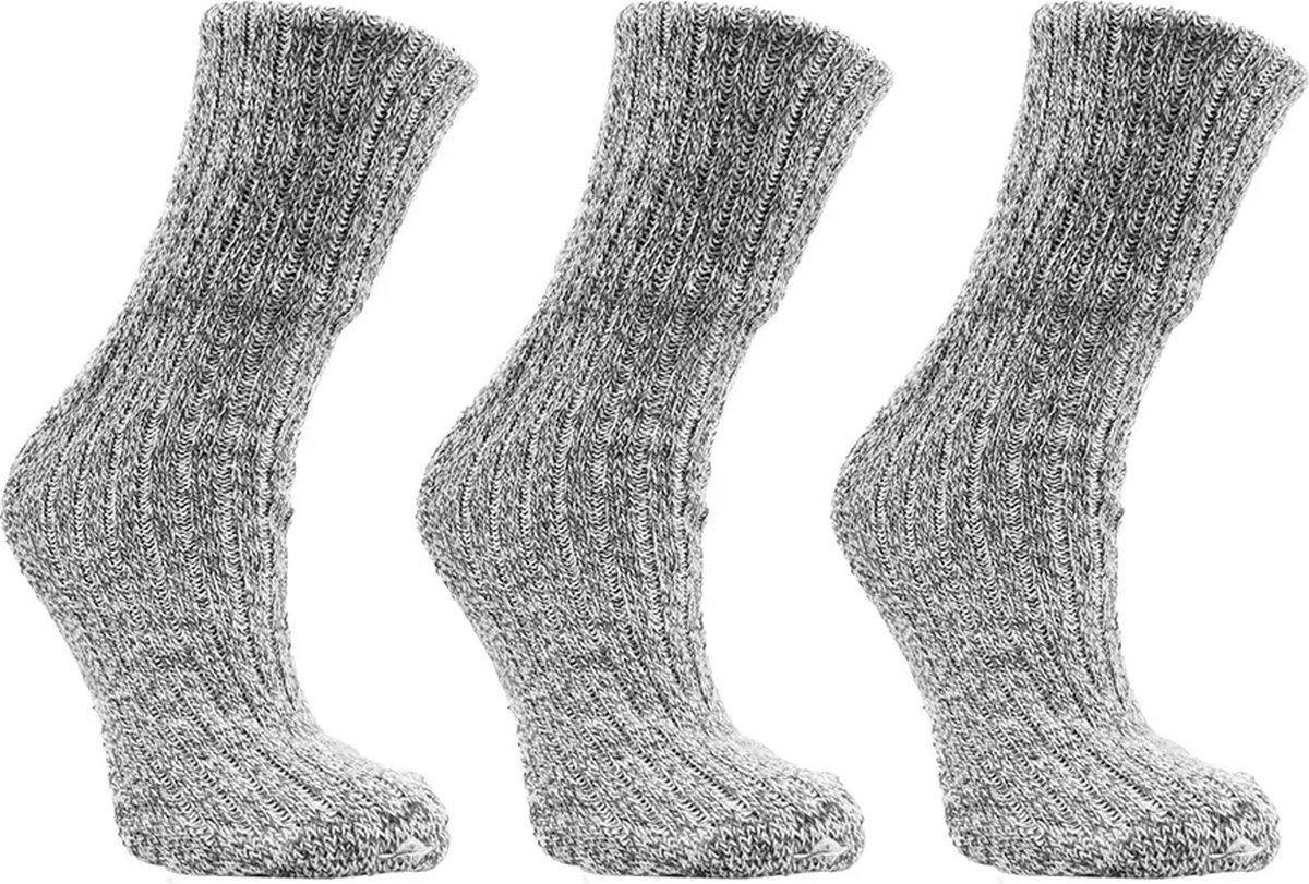 Noorse sokken | merk Naft | Premium uitvoering | maten 47-49 | extra sterk | krimpvrij | anti transpiratie | voordeelpak 6 paar | grijs
