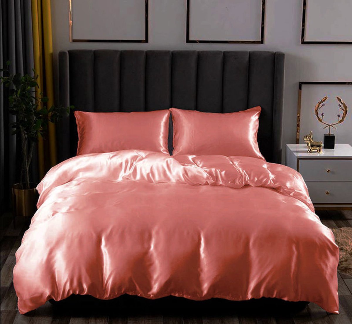 Beauty Silk Dekbedovertrek Satijn - Oud roze 140 x 220 cm