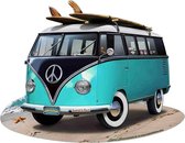Wandbord Special Ibiza Look - Surfers Bus At The Beach