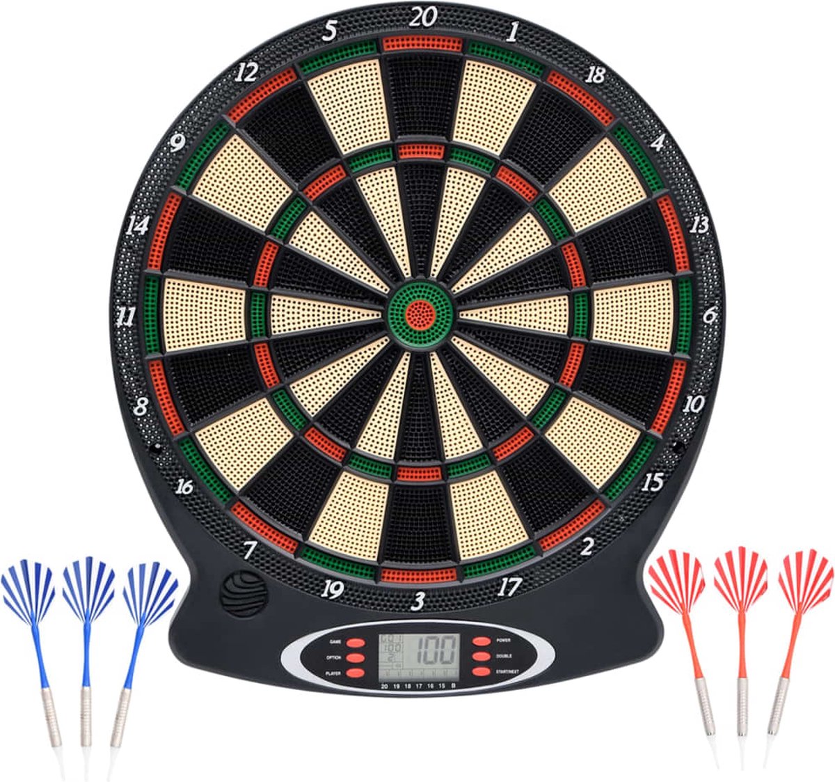 Furniture Limited - Dartbord elektrisch met darts polypropeen zwart