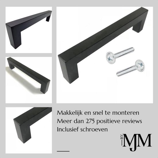 Handgreep zwart 96 mm 10 Stuks - Modern - Handgreep kast - Handgrepen voor deurtjes - Deurgreep - Meubelgreep - Handgreep Zwart - meubelgrepen - handgreep keukenkastjes - Greep Zwart - Meubelbeslag - handgreep badkamer - schroeven