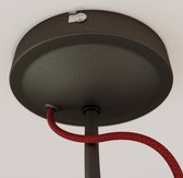 Lucande - hanglamp - 1licht - ijzer - E27 - zwart, rood