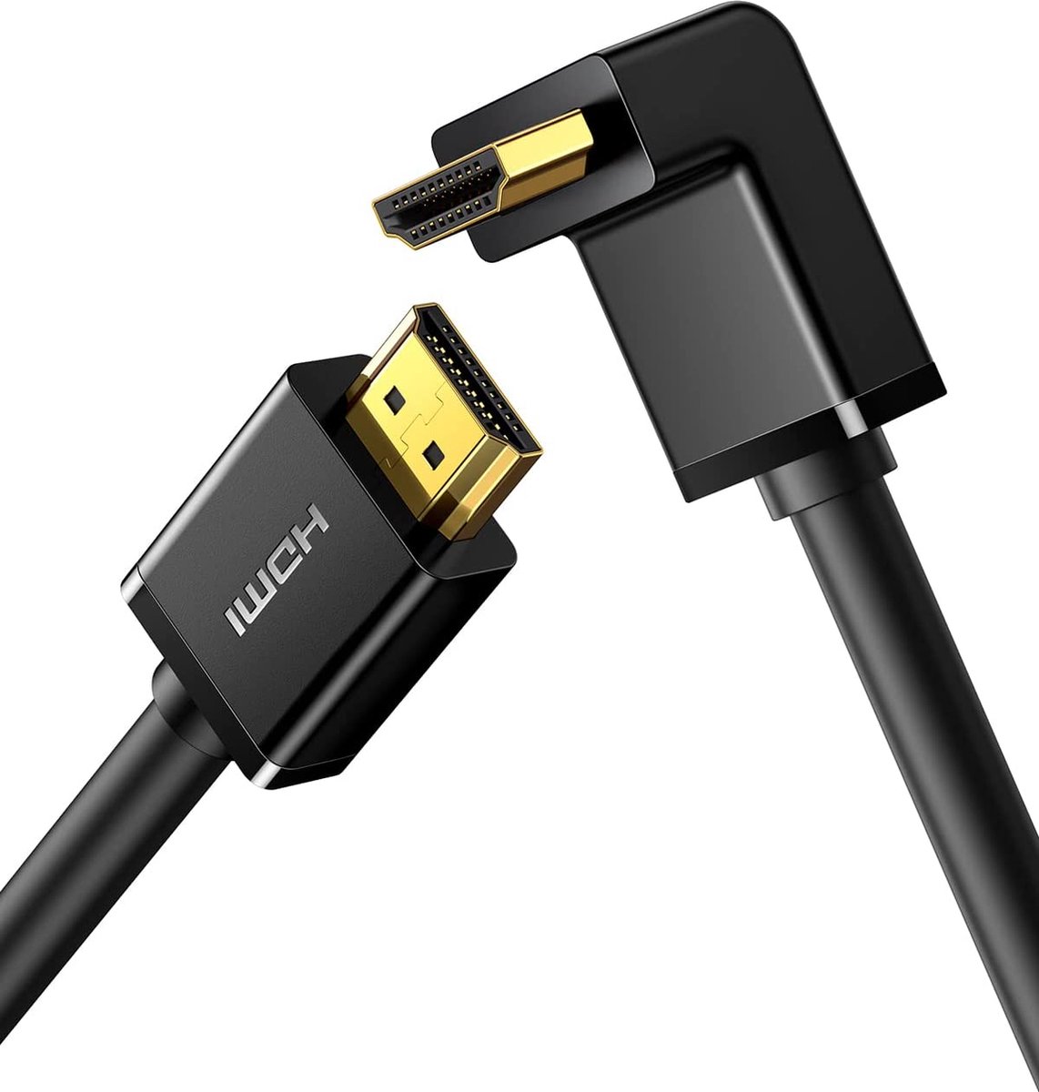 CoverMore HDMI Kabel - Haakse Ontwerp - 1.5 Meter - 4K Ultra HD - eARC - High-Speed HDMI - Geschikt voor Sony PS5, PS4, Xbox Series X, Blu-Ray, HDTV, Oled TV, Samsung, Philips