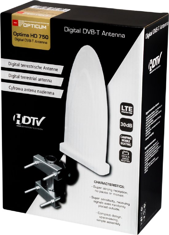OPTICUM HD 750DVB-T2 ANTENNE VOOR DIGITENNE (NL) ANTENNE TV (BE)... | bol.com