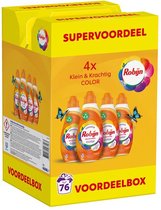 Robijn Klein & Krachtig Color Wasmiddel - 4 x 665 ml - 76 Wasbeurten - Voordeelverpakking