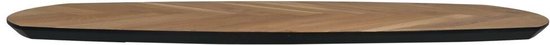 HSM Collection - Plateau de table Fishbone Danois - 130x80x3 - Zwart - Chêne