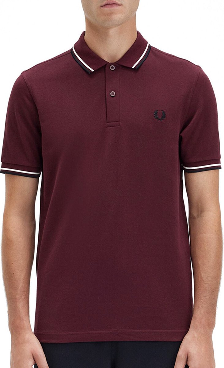 fred perry polo bordeaux rood