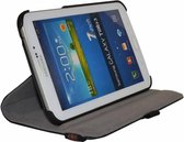 Geschikt voor Samsung Galaxy Tab 3 7.0 / Kids Swivel Case, 360 graden draaibare Hoes, Functionele Cover, kleur zwart