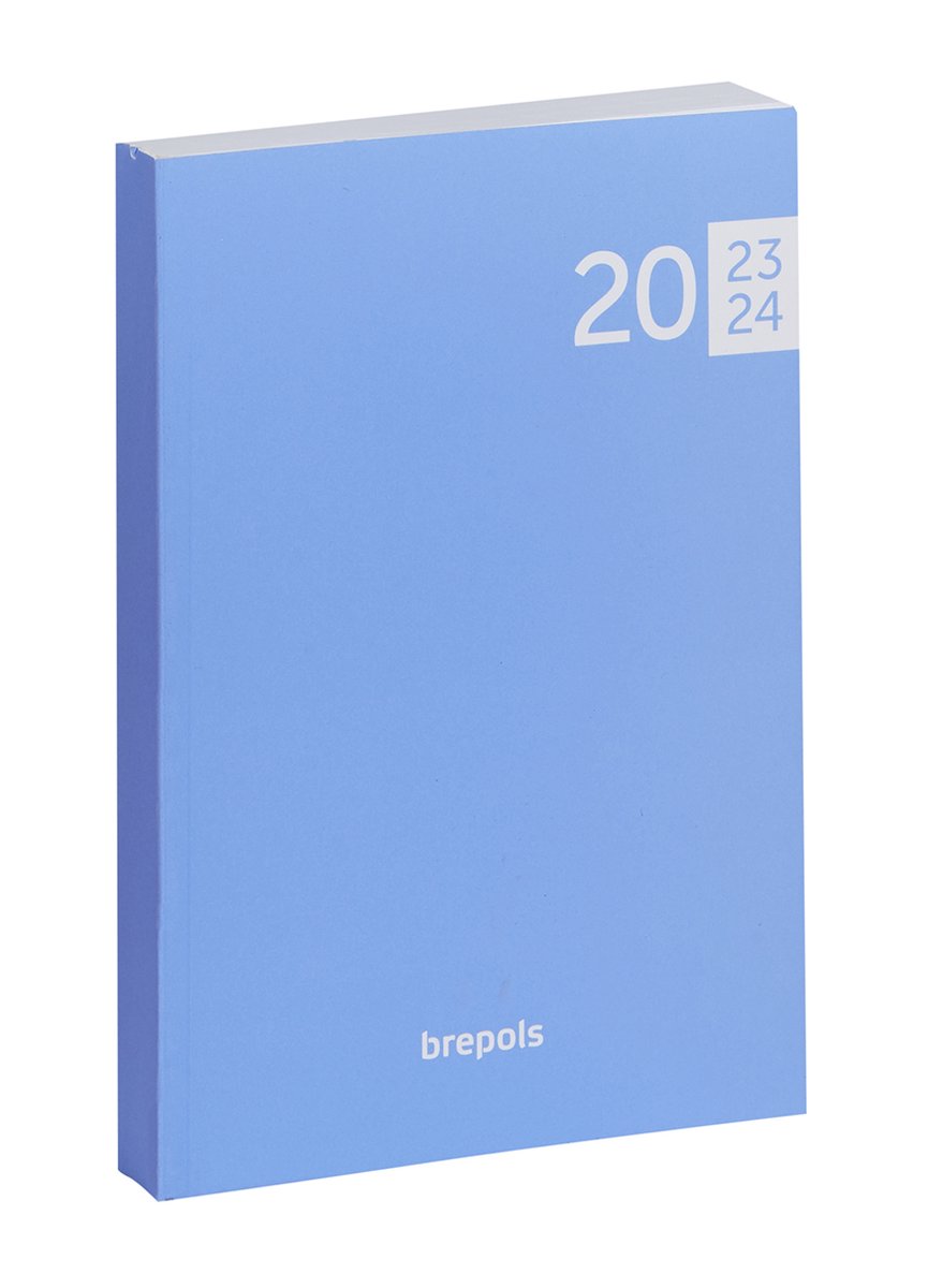 Brepols Schoolagenda 2023-2024 - VENETO Flexi - Dagoverzicht - Lichtblauw - 11.5 x 16.9 cm
