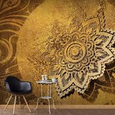 Fotobehang - Gouden mandala , beige bruin