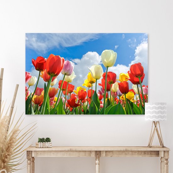 Schilderij Vrolijke Tulpen