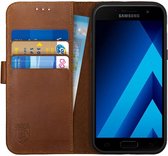 Rosso Deluxe Samsung Galaxy A5 2017 Hoesje Echt Leer Book Case Bruin