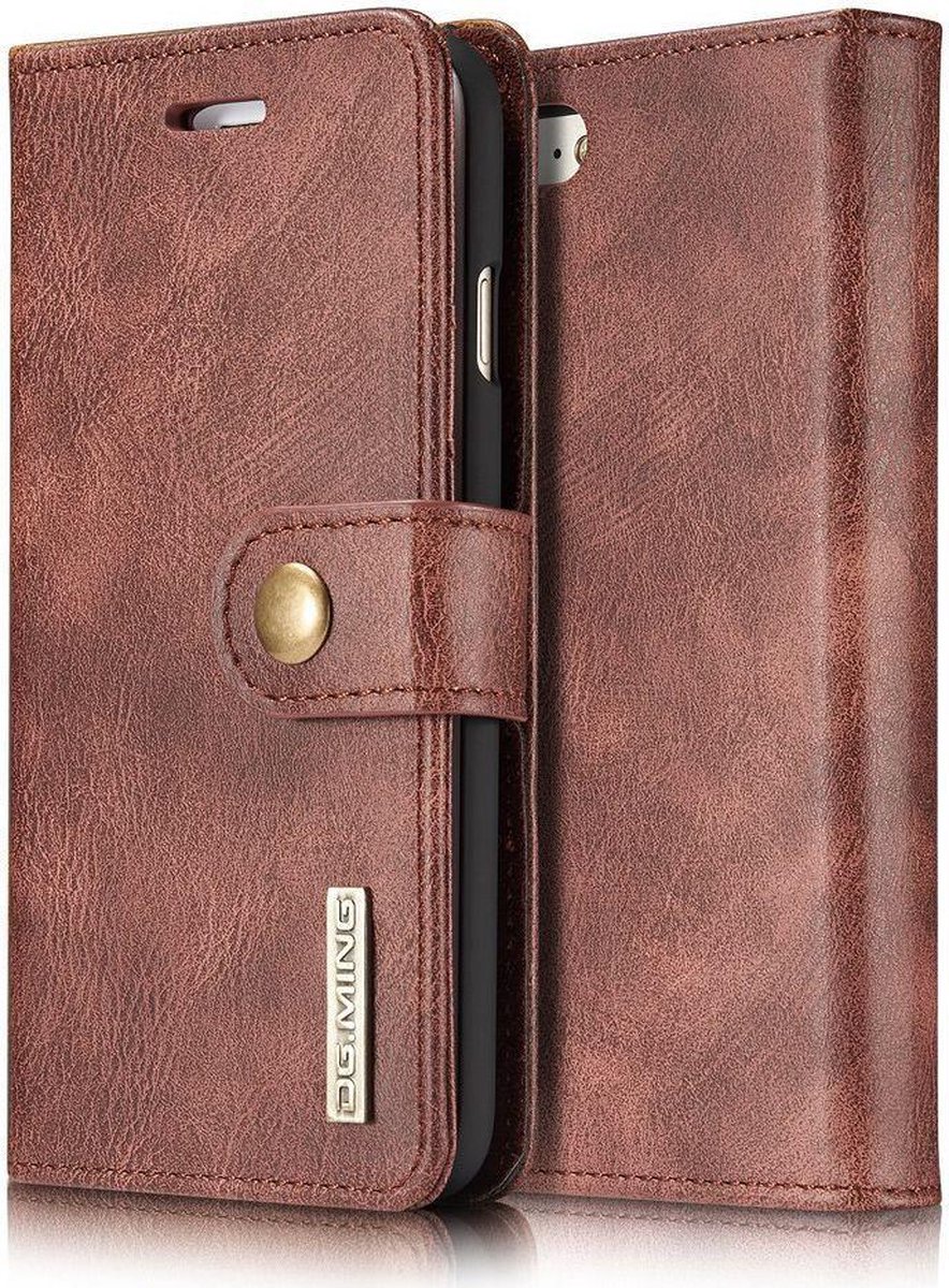 Portemonnee Hoesje Echt Leer Rood Geschikt voor Apple iPhone SE (2020/2022)/7/8